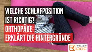 Die richtige Schlafposition  Orthopäde erklärt die Hintergründe [upl. by Sivatco]