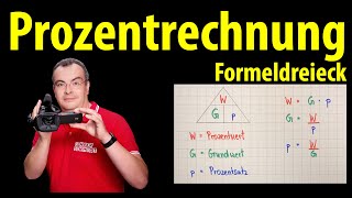 Prozentrechnung  Das Formeldreieck So merkst du dir die Formeln besser  Lehrerschmidt [upl. by Sitnalta]