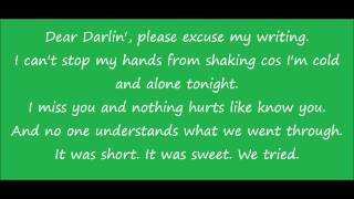 Olly Murs  Dear Darlin lyrics hq1080 [upl. by Aserahs]