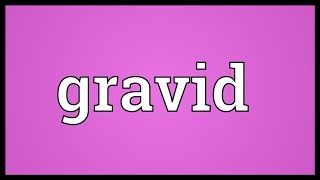 Gravid Meaning [upl. by Coppins]