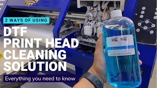 2 Ways to Use Your DTFPRO Printhead Cleaning Solution for your DTF Printer Clogged Head Maintenence [upl. by Justinian]