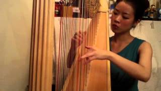 Kilby Li plays Oer the Sea to Skye on harp [upl. by Nellahs]