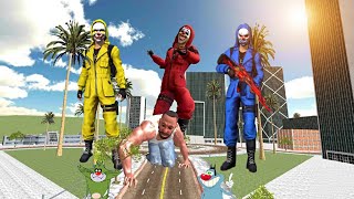 FranklinOGGYAndJACK FightsGiantRedCriminalinIndianbikeDriving3d [upl. by Atirehs665]