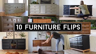 10 Inspiring Furniture Flips Ep 2  Beautiful Furniture Makeovers  Furniture Flips [upl. by Shelagh]