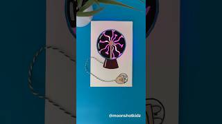 DIY “Plasma ball” interactive lightup card Easy and fun paper circuit project for beginners [upl. by Annaeoj334]