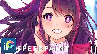 【Ibis Paint】Speedpaint Hoshino Ai  Ibis Paint X Tutorial [upl. by Nohsal]