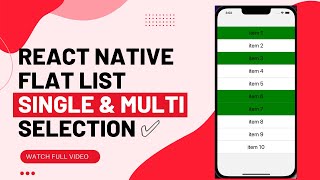 React Native Flatlist Selection ✅  Single  Multi Easy Explanation 🔥 Hindi  Engineer Codewala [upl. by Agnew70]