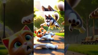 Dog attack for cat couple 🐱🍽🐶 trending shorts catstory [upl. by Mateya751]