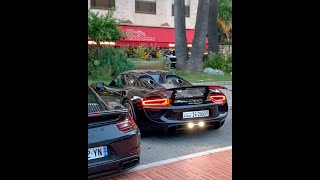 SUPERCARS Monaco  Porsche 918 Aston Martin Superleggera [upl. by Desdee]