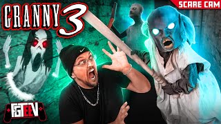 Granny 3 Slendrinas Mom Scares Us IRL Beat The Game 1st Try FGTeeV Gameplay  Skit Scare Cam [upl. by Vevine266]