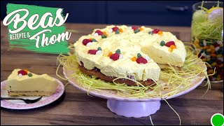 Ostertorte Rezept 🐰 Eierlikör Schlampampel backen 🥚 [upl. by Harrod]