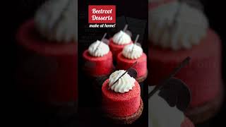 Beetroot Mousse amp White Chocolate Cream on Flourless Brownie 🍫🌱  Tutorial beetroot dessertrecipes [upl. by Araldo]