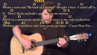 Knee Deep Zac Brown Fingerstyle Guitar Cover Lesson with ChordsLyrics  Capo 1st [upl. by Runkel445]