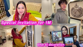 Special invitation  wafa dar rishty  ghar ki decoration  sitara yaseen vlog [upl. by Aksel940]