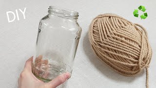 Amazing  Perfect idea made of glass bottles and wool  Recycling Craft ldeas  DIY Projects [upl. by Ocihc]