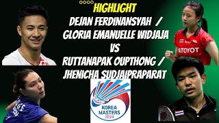 Badminton INA Dejan Gloria VS OUPTHONGTHASUDJAIPRAPARAT THA Qf KOREA MASTER 2024 [upl. by Ailene]