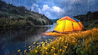 ASMR Heavy rain strong wind camping in the forest rest meditation relaxation [upl. by Yerag]