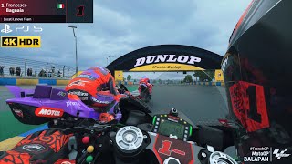 MotoGP Onboard With PECCO BAGNAIA  2024  FranceGP🇫🇷  Gameplay MotoGP24 PS5 HDR 4K [upl. by Nylad]