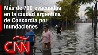 Inundaciones en Argentina más de 700 evacuados en la ciudad de Concordia [upl. by Eelrahc661]