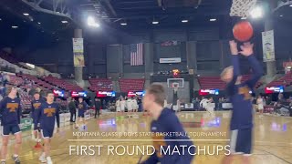 Highlights from Day 1 at the 2024 MHSA Class B Boys Basketball State Tournament [upl. by Donela]