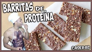 BARRITAS DE PROTEÍNA CASERAS 🍫 Recetas Fitness [upl. by Boulanger]