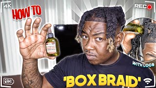 HOW TO Box Braid Your Dread Locs Like Polo G amp Lil Durk At Home [upl. by Verine]