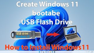 How to create bootable Windows 11 USB install media How to install windows 11 from USB [upl. by Annaor]