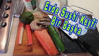 Evde Kolay Sushi Nasıl Yapılır  California Roll Sushi Tarifi  Sushiye Doydu [upl. by Arised]