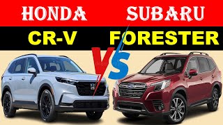 Ultimate Showdown Honda CRV Vs Subaru Forester  Which Wins the SUV Battle [upl. by Kassaraba317]