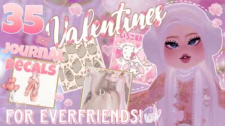 Royale High 💕 ValentinesCute 🌹 Decals For Your Journal  EVERFRIENDS  Roblox Royale High [upl. by Boorer863]