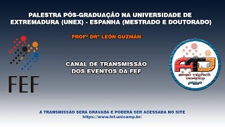 Palestra PósGraduação na Universidade de Extremadura UNEX [upl. by Learrsi]