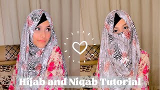 Full Coverage Hijab amp Niqab Tutorial for CollegeUniversityOffice Goers  Noshin Nower 💜 [upl. by Kartis92]