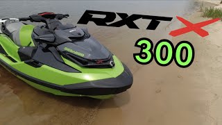 RXTX 300 REVIEW 300HP SUPERCHARGED SEADOO 2020 California Green [upl. by Ayk]