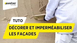 Comment décorer et imperméabiliser les façades avec un enduit monocouche manuel  Weber [upl. by Nivaj523]