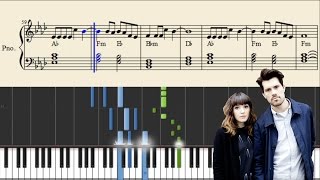 Oh Wonder  Technicolour Beat  EASY Piano Tutorial  Sheets [upl. by Douville853]