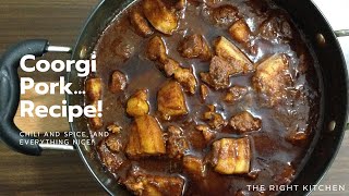 Coorgi Pork Recipe  Pandi Curry  The Right Kitchen [upl. by Soluk]