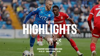 Stockport County Vs Swindon Town  Match Highlights  240224 [upl. by Hamid414]