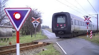 Spoorwegovergang Tinglev DK  Railroad crossing  Jernbaneoverskæring [upl. by Gnehc]