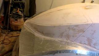 Lots of sanding shaping and body filler to rear Coupe section  Bailey Blade XTR  Part 50 [upl. by Saqaw]