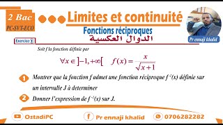 Fonctions réciproques Exercice 1 [upl. by Enairda239]