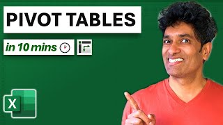 Learn Excel Pivot Tables in 10 Minutes  A complete beginners tutorial [upl. by Elatnahc]