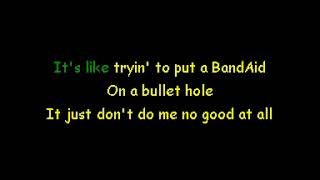 Band Aid On A Bullet Hole Morgan Wallen Karaoke Version JM [upl. by Nerha]