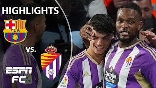 Barcelona vs Real Valladolid  LaLiga Highlights  ESPN FC [upl. by Huntlee]