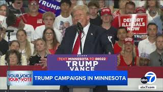 Donald Trump campaigns in Minnesota hoping to flip the state for first time in over 50 years [upl. by Ayt]