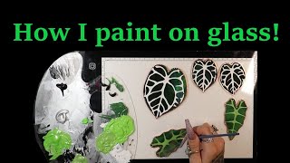 HOW I PAINT ON GLASS Using enamel paints [upl. by Elene3]