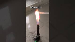 Flame 🔥 test for strontium chemistry experiment science [upl. by Hokanson16]