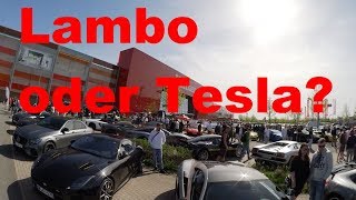 Mit dem Tesla P 75D zum Supercar Sunday und Cars amp Coffee in Hamburg [upl. by Idur]