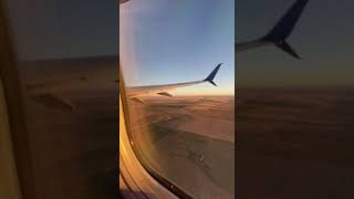 Beautiful sunset plane takeoff from Denver Colorado in a United Airlines 737900 flying east [upl. by Eniaj859]