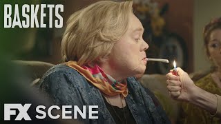 Baskets  Season 3 Ep 6 Christine Smokes Scene  FX [upl. by Sidnala]