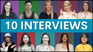 10 Interviews Learn English Questions and Answers [upl. by Ecertal]